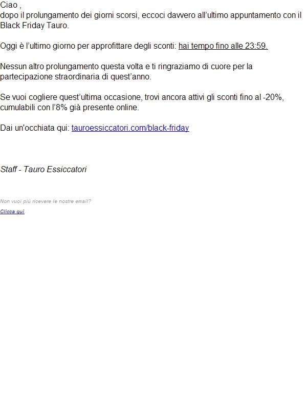 Ultime ore per gli sconti fino al -20%