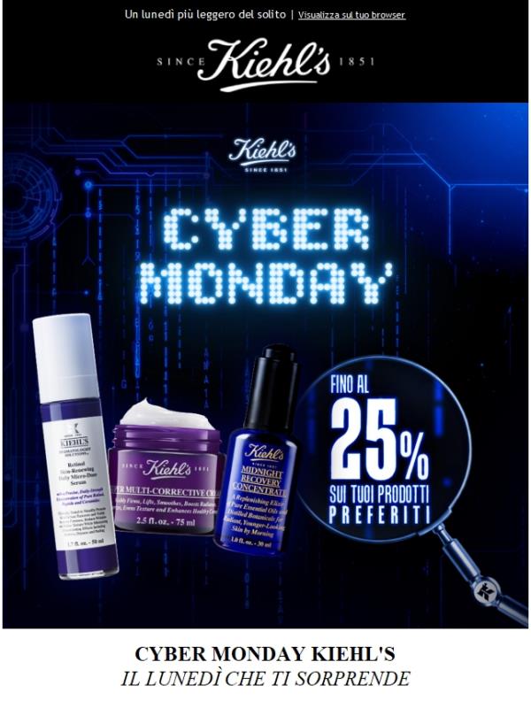 Buon Cyber Monday da Kiehl’s