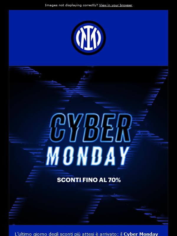 Cyber Monday: ultimo giorno di sconti fino al 70% 🔥⚫🔵