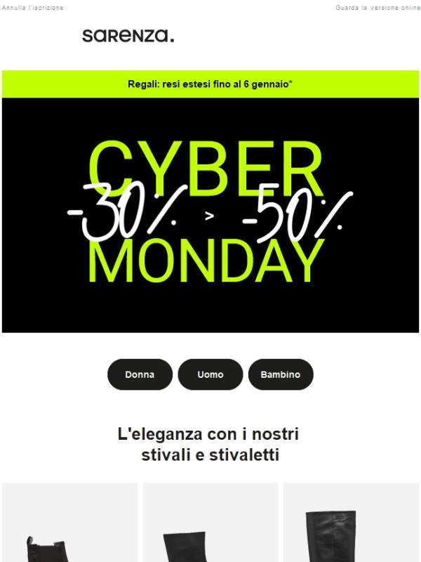 Cyber Monday: il Black Friday continua!