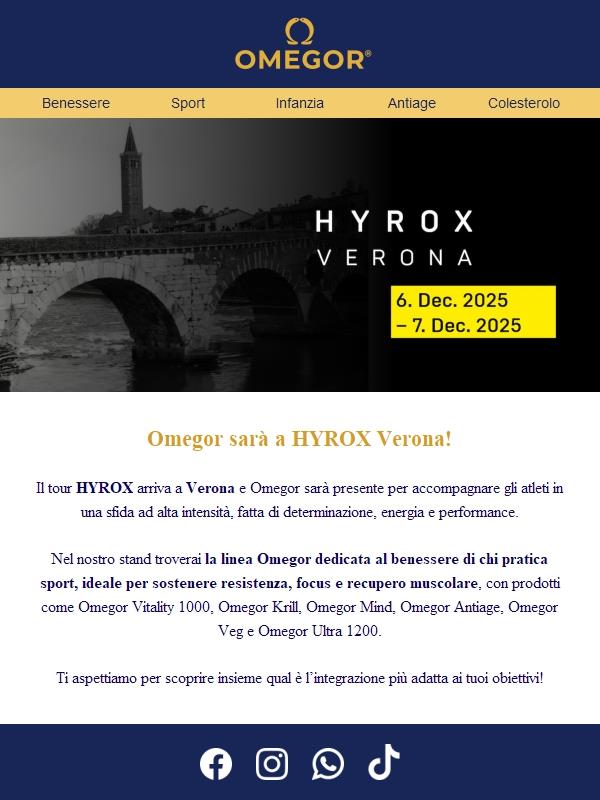 Omegor sarà a HYROX Verona! 🏋️