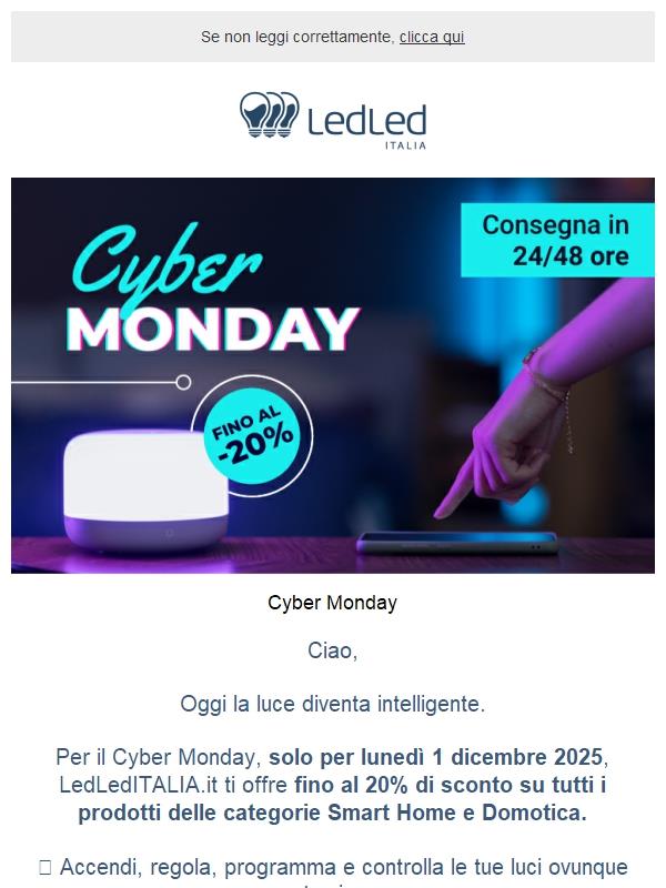 ! Solo per oggi: -20% su Smart Home e Domotica ⚡