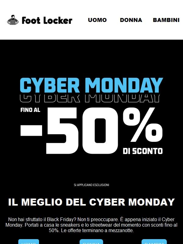 Il Cyber Monday inizia ORA. Fino al -50%. ❣️