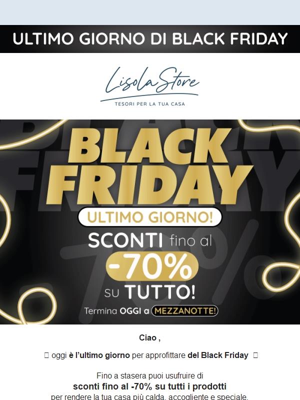⌛ Ultimo giorno di Black Friday: gli sconti più incredibili per la tua casa!