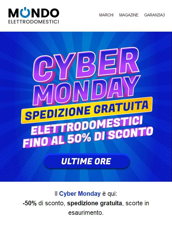 Cyber Monday⚡Fino al 50% + spedizione gratuita!