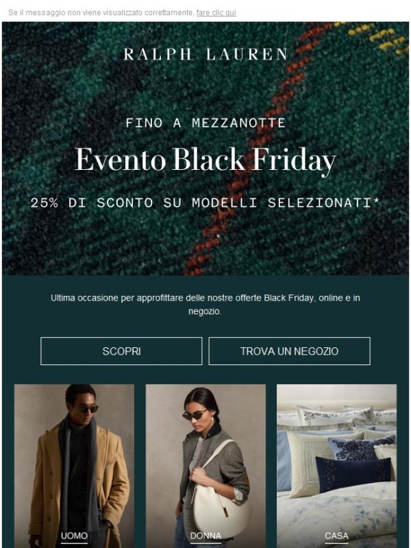 Il 25% di sconto su modelli selezionati termina a mezzanotte
