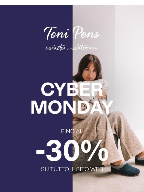 CYBER MONDAY 💙 Fino al -30% su tutto il sito web