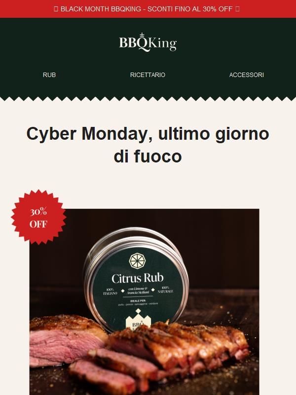 Ultimo giorno di -30% su tutto BBQKing