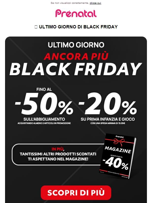 ⏰ BLACK FRIDAY | Ultime ore rimaste