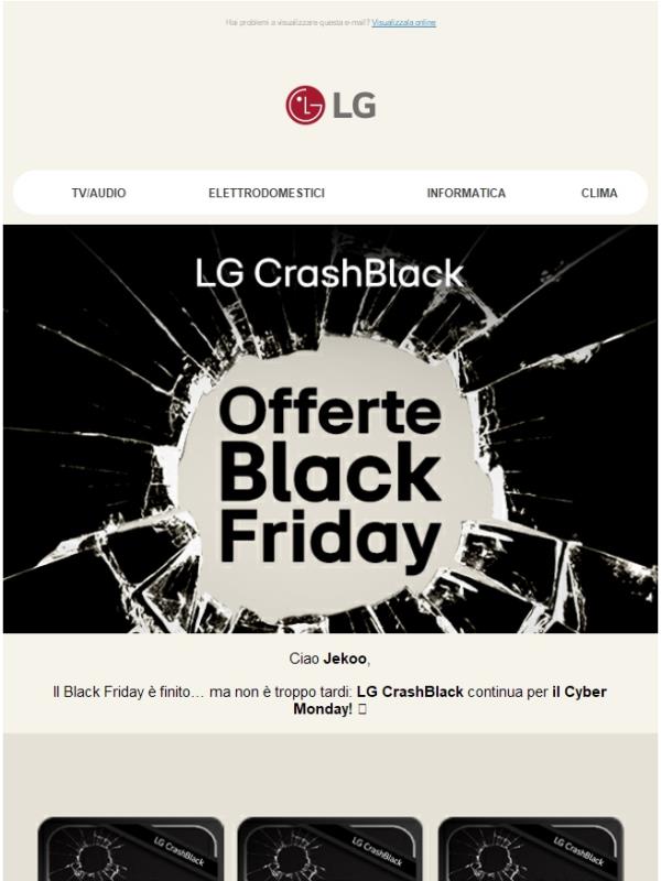 Approfitta del CYBER MONDAY: sconti fino al 17%🔥