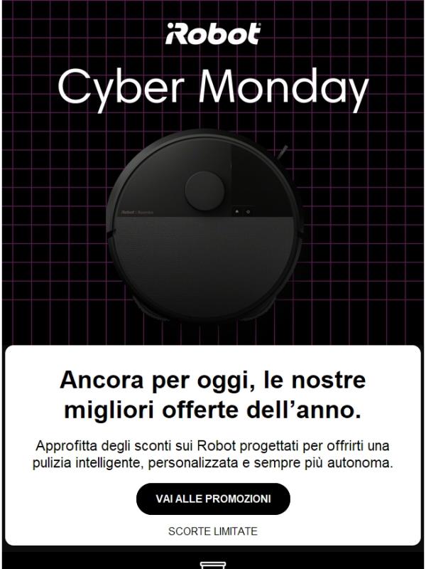 Cyber Monday iRobot: ultime ore di offerte (le migliori) ⏳