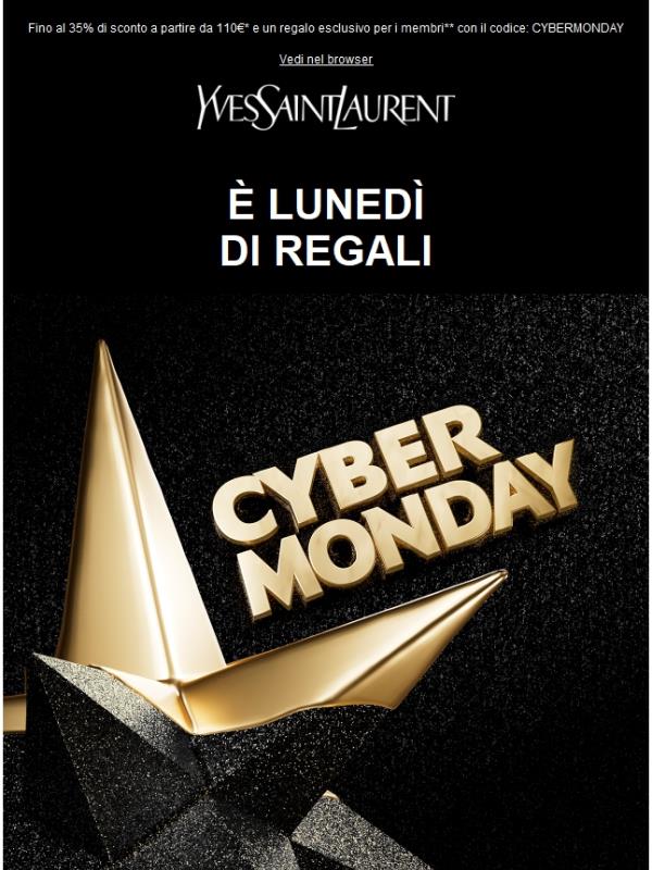 Cyber Monday: approfitta di privilegi esclusivi