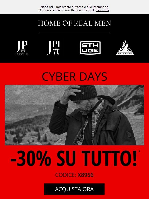Sta per finire: -30% su TUTTO 💥 CYBER MONDAY