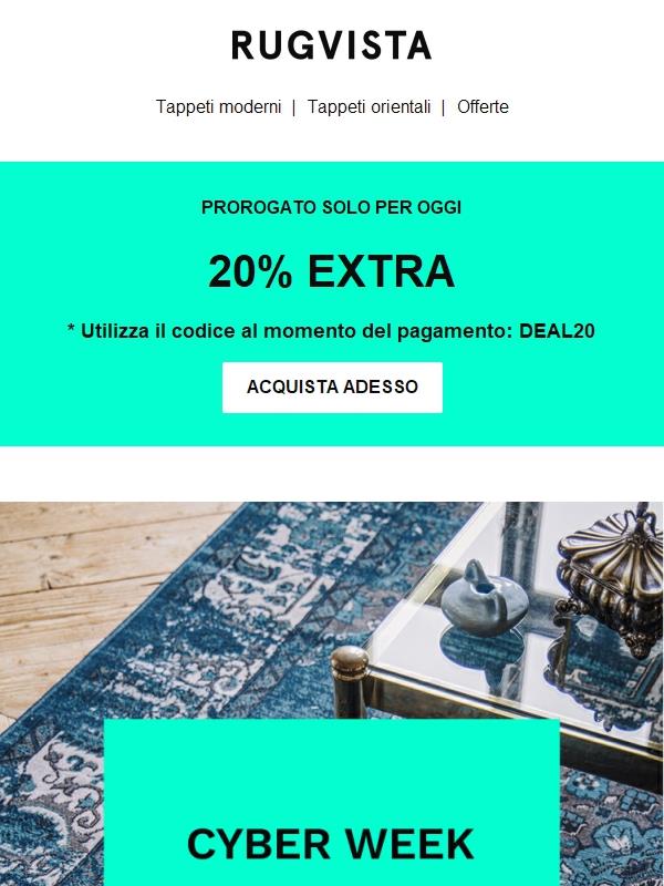 Sconto del 20% su tutto – esteso fino a mezzanotte 💥
