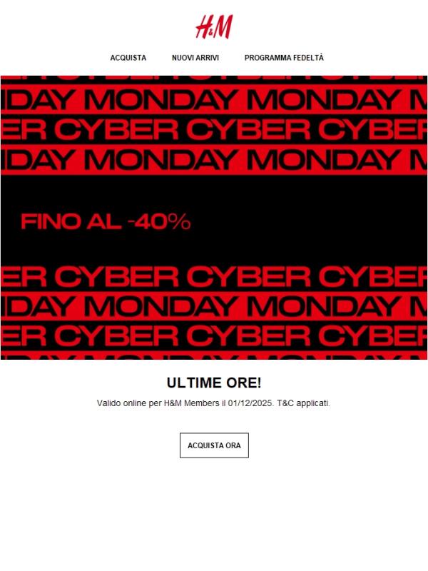 Ultime ore! Fino al -40% online