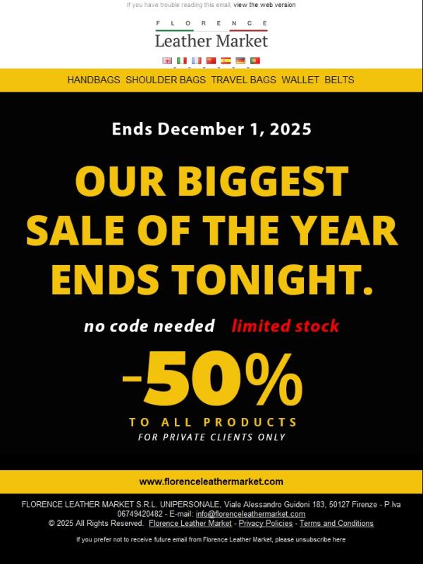 Final 24 Hours – Everything 50% OFF