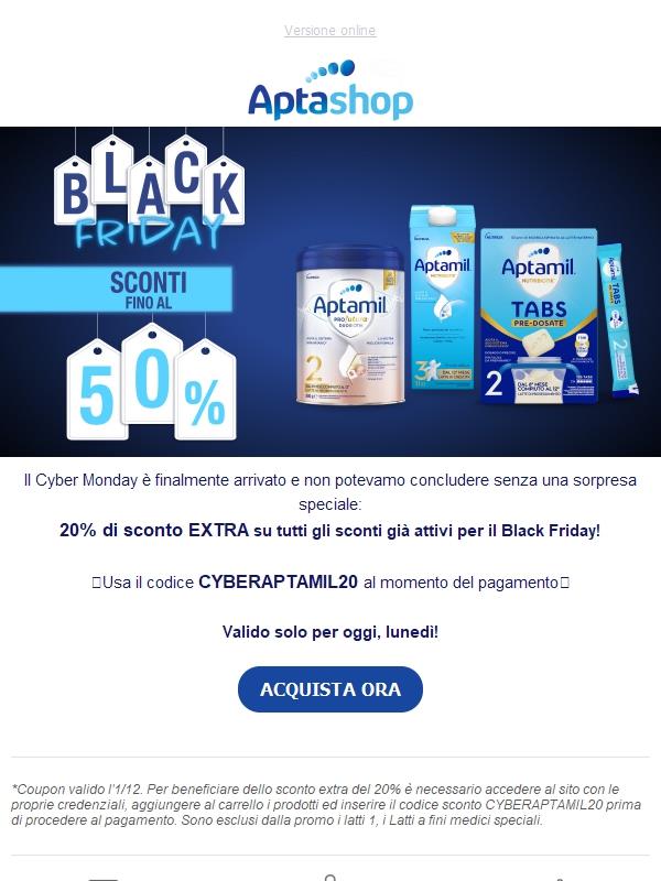 ⏰Cyber Monday: fino al 50% + 20% EXTRA