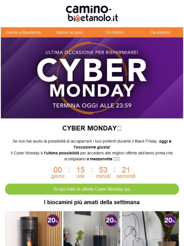 Cyber Monday! Sconti fino al 70%!