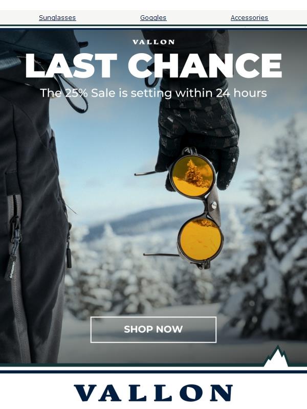 Last Chance for 25% Sale