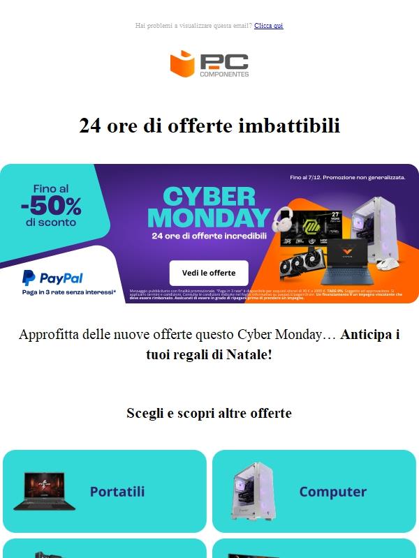 È arrivato il Cyber Monday! Fino al -50% su tecnologia, solo oggi