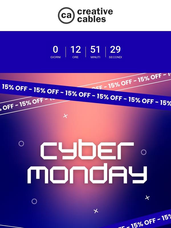 ⚡ -15% su tutto, solo per oggi