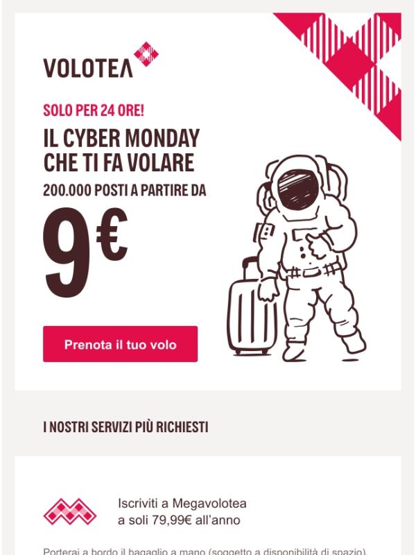 Con voli da 9€, il lunedì perfetto è qui
