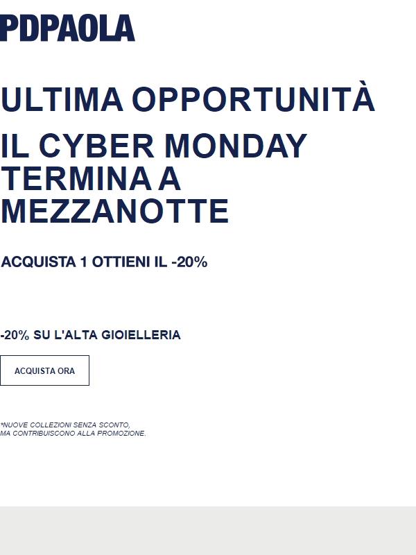 ULTIMA OCCASIONE: Cyber Monday