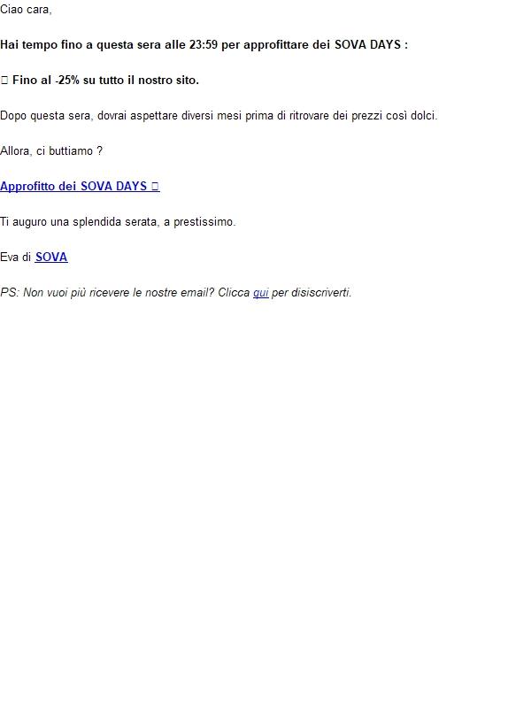 Tra poche ore si concludono i SOVA DAYS...