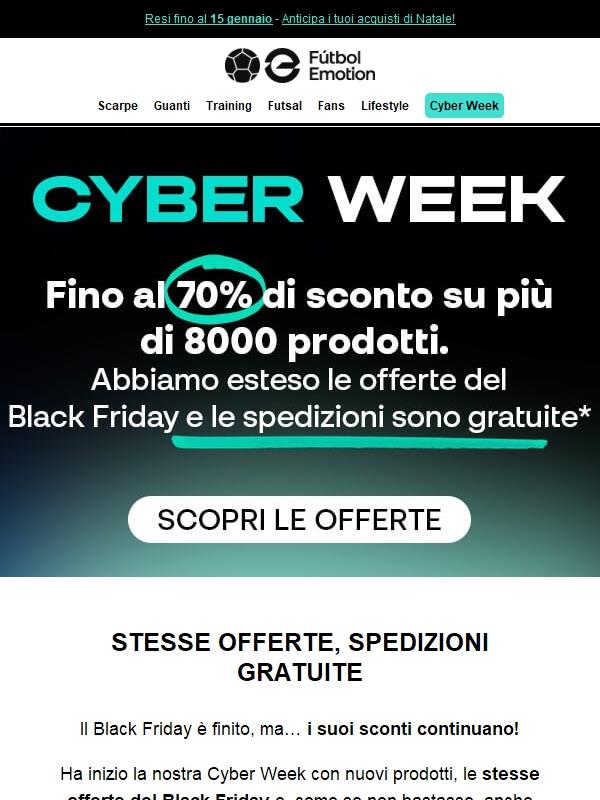 Cyber Week 💻Fino al -70%!🚨