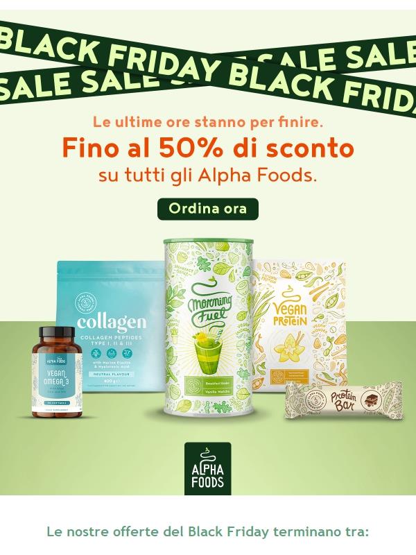 Ancora poche ore: fino al 50% di sconto! ⏱️