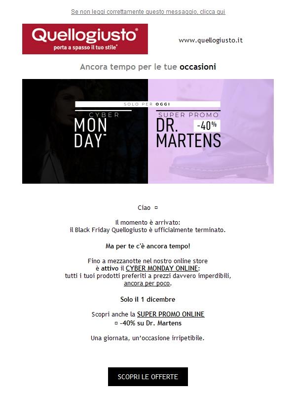 Cyber Monday 🖤 -40% su Dr. Martens
