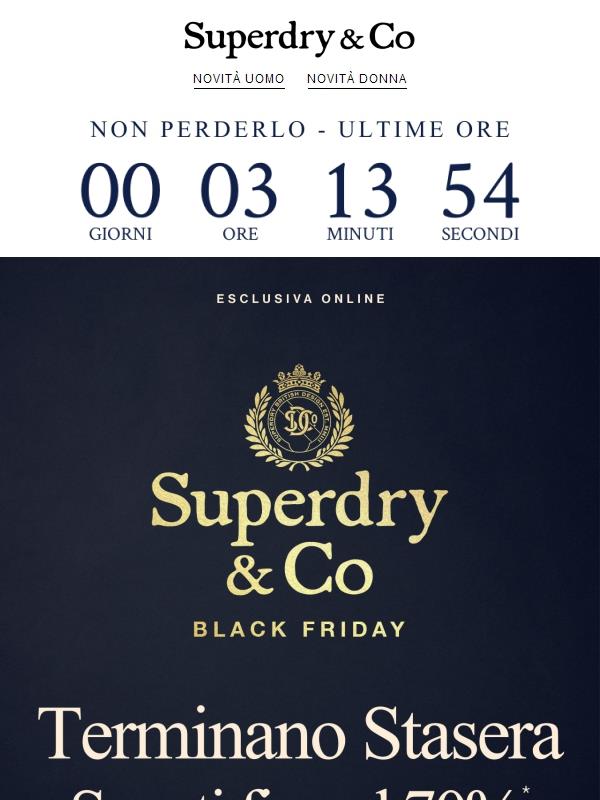 Ultime ore: il Black Friday finisce stasera. Fino al -70%