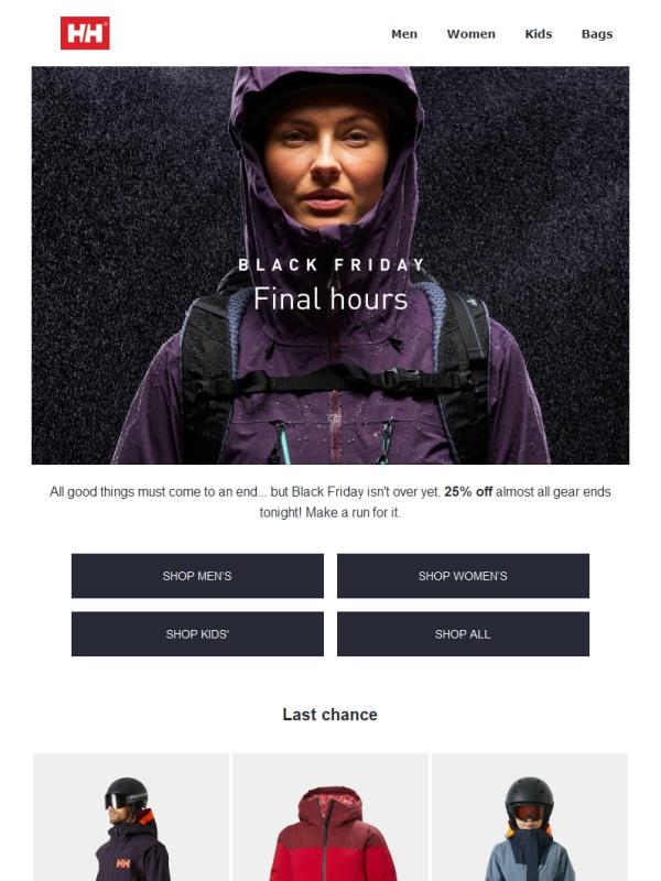 Ends tonight: 25% off almost all gear