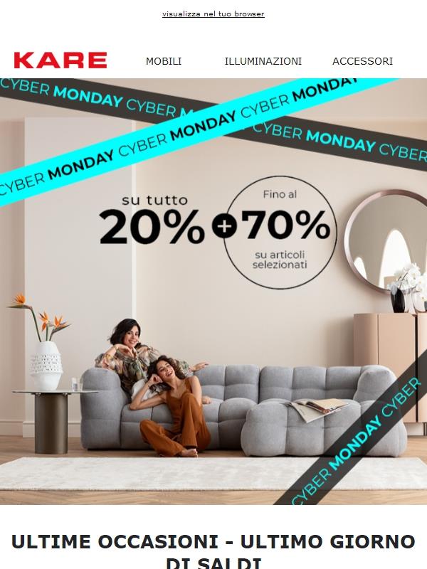 CYBER MONDAY - Solo per oggi: fino al -70%