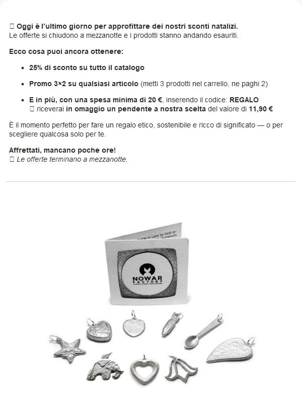 Ultimo giorno di sconti… e un regalo speciale per te 🎁