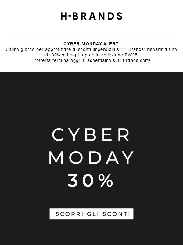 Cyber Monday ⚡ ultime 24 ore di sconti fino al -30%