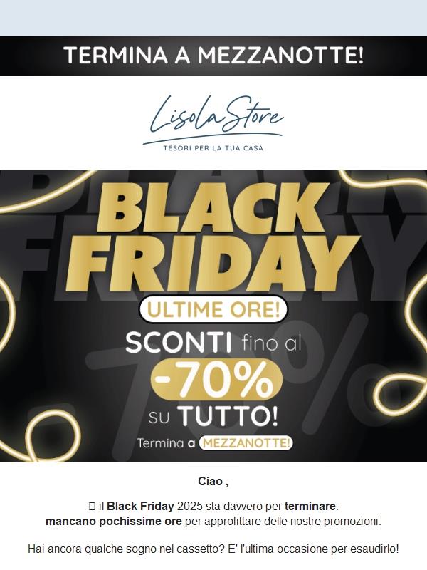 ⌛ Ultime ore di Black Friday: non perdere quest'ultima occasione!