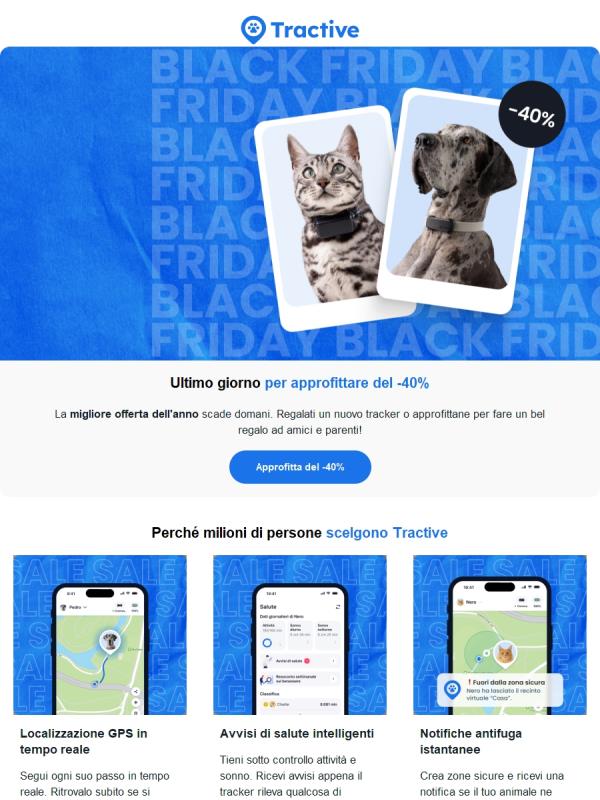 Ultimo giorno: -40% sui tracker