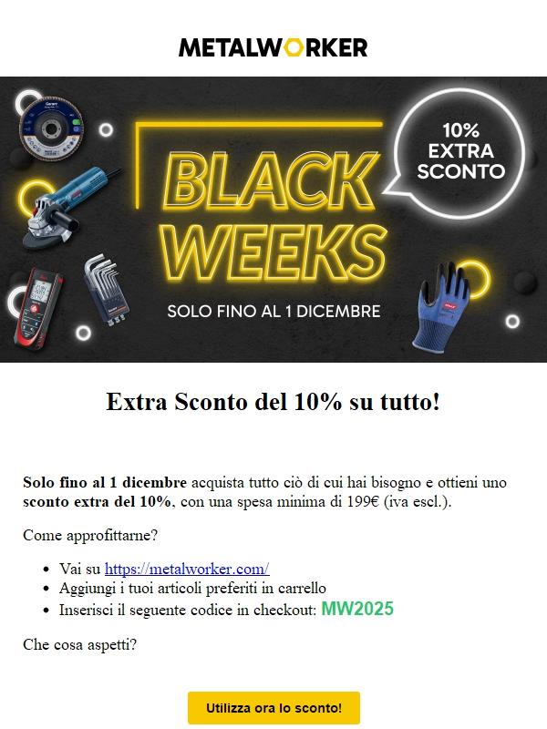 🚨Ultima chiamata: Extra Sconto 10% solo per te! [termina oggi]