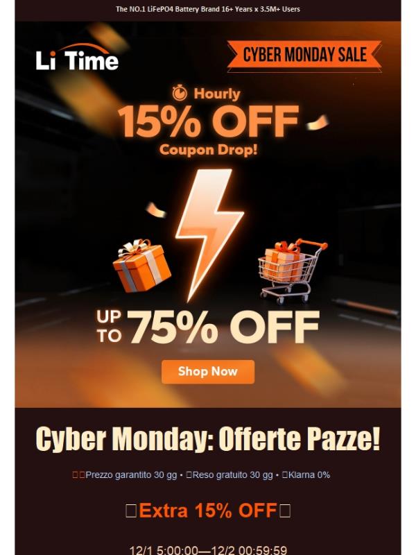 ⏰Ultime 15 ore! ⚡Prezzi più bassi dell’anno + Extra 15% di sconto!⚡