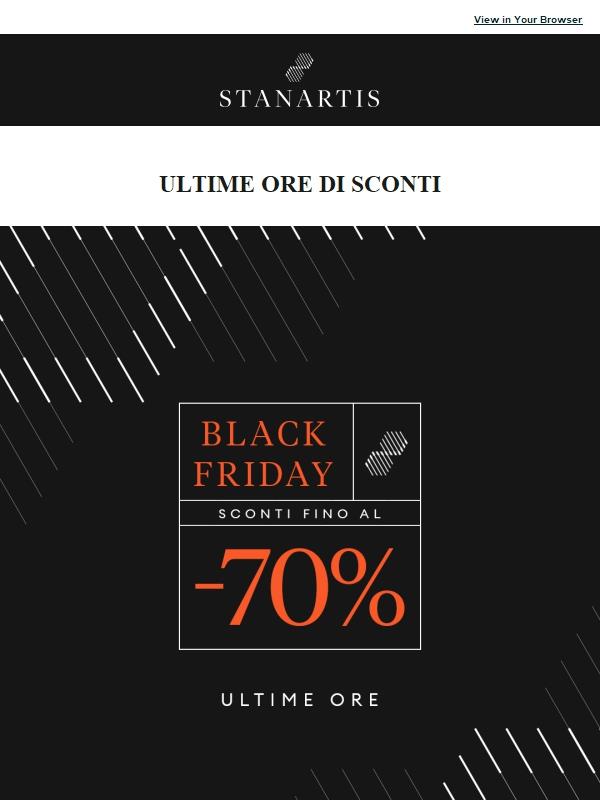Ultime ore di sconti fino al 70%⚫