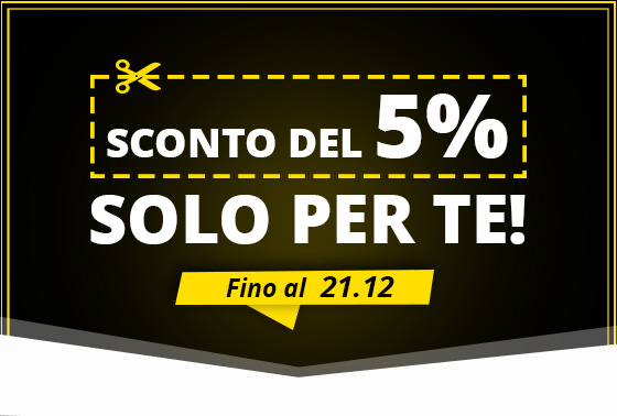 Buono del 5 % solo per te