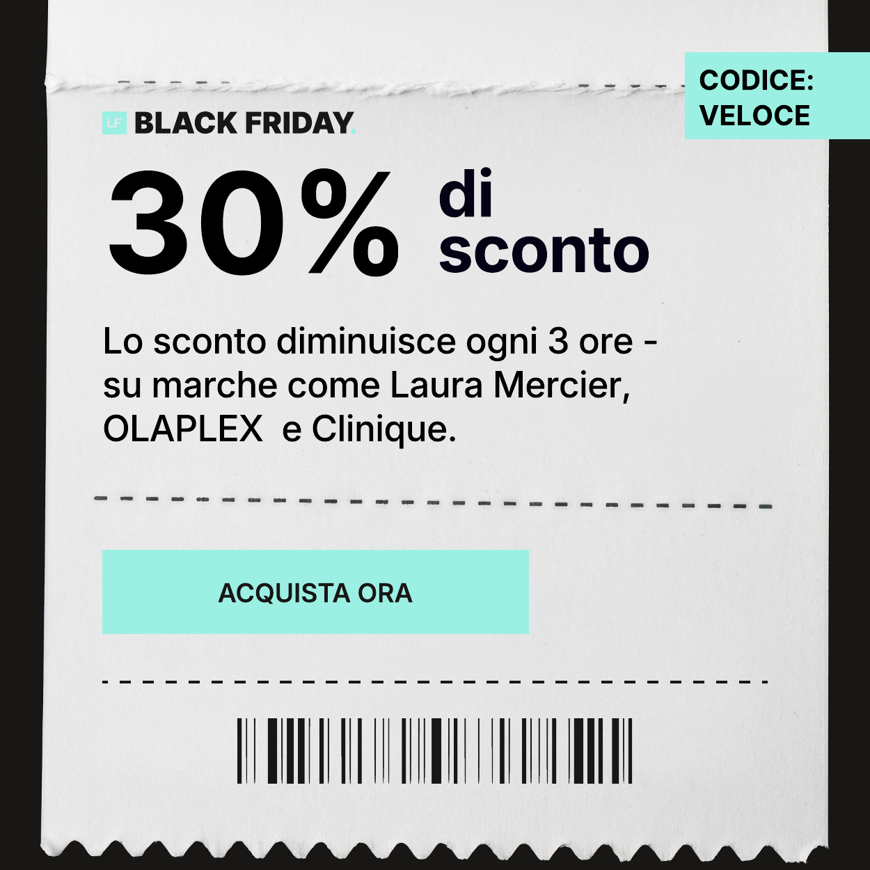 30 DI SCONTO A DIMINUZIONE