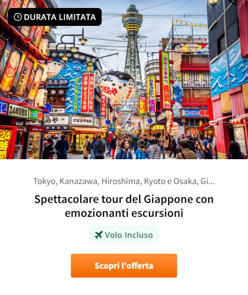 Spettacolare tour del Giappone con emozionanti escursioni