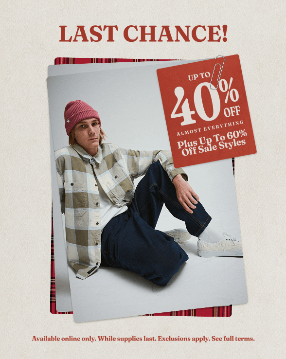 Up to 40% off Almost Everything plus Vans Family Members get an extra 10% off