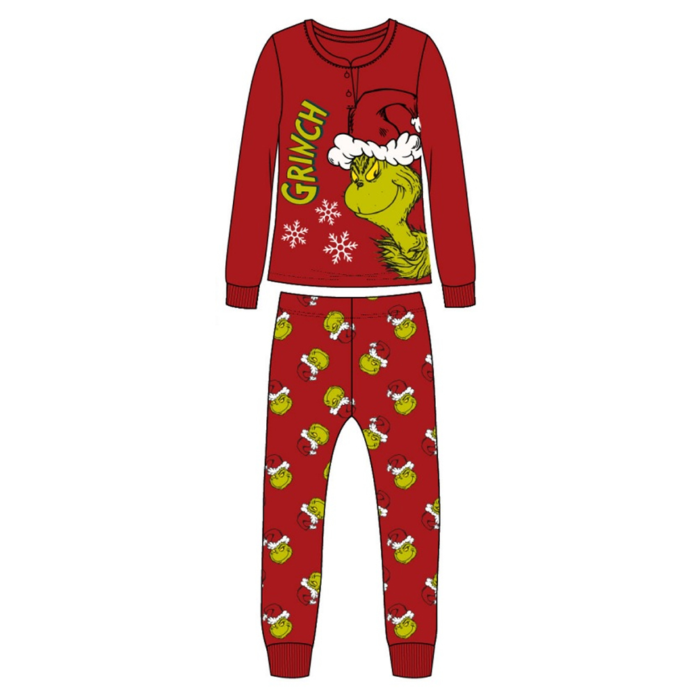 Image of PIGIAMA BAMBINA GRINCH FAMILY NATALE 2680 CALDO COTONE SABOR