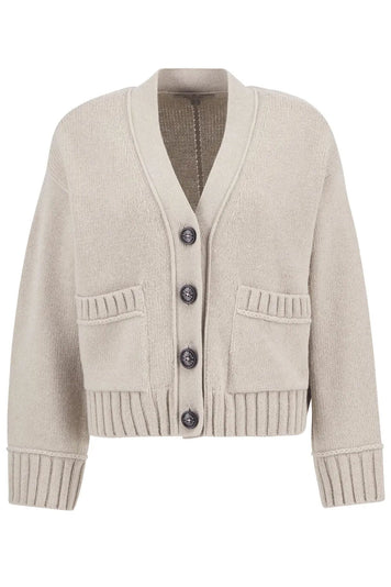 BARBOUR Cardigan in cotone e lana Faye