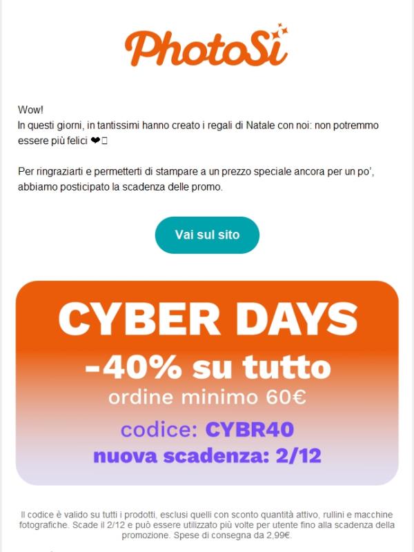 -40% su tutto: ancora disponibile 😍