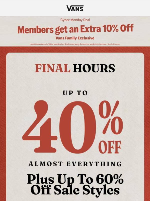 FINAL HOURS 🏁 Cyber Deals are almost over