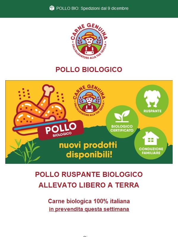 Appuntamento ruspante 🐓 Pollo biologico ora disponibile!